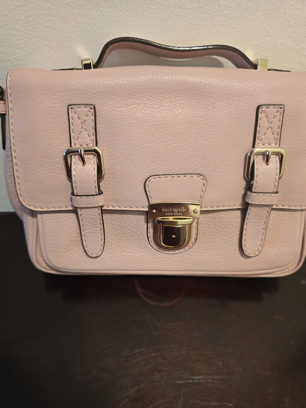 kate spade Blush Pink Leather Satchel with Gold Hardware